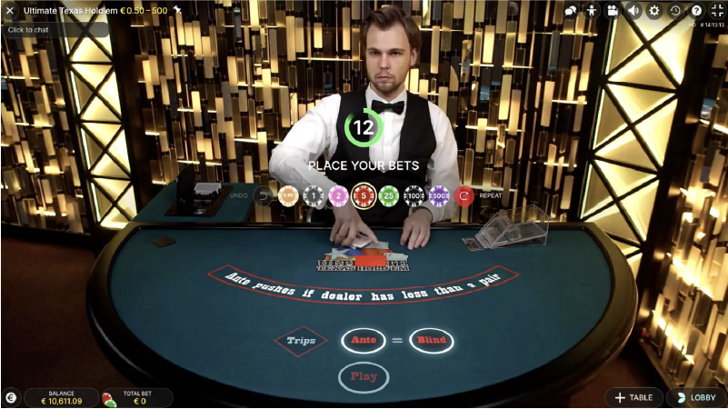 Ultimate Texas Hold Em Place your bets