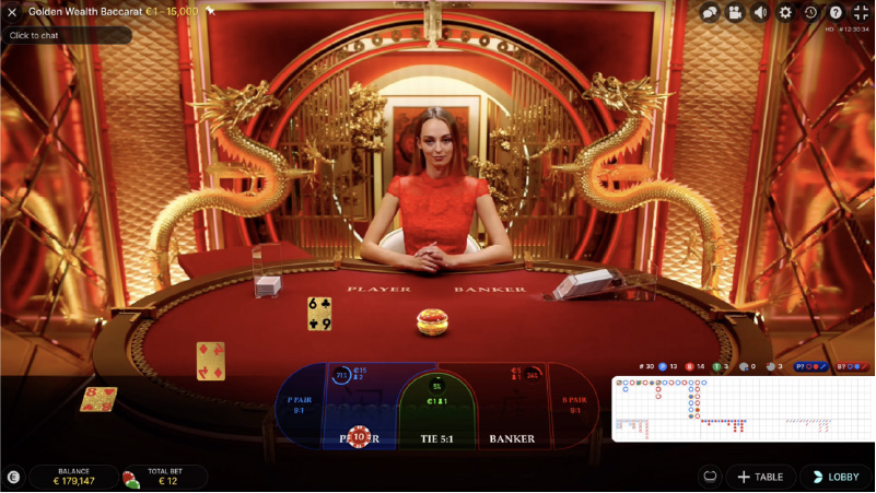 Golden Wealth Baccarat - Golden Round Screen