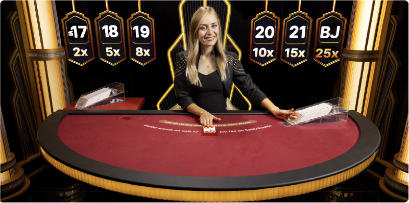 Lightning Blackjack Game Screen